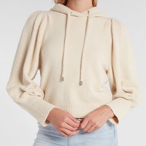 Cozy Express pullover with hood and banded sleeves. EUC.